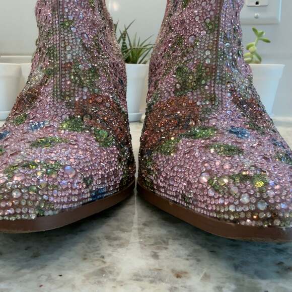 Betsey Johnson SB-Emory Rhinestone Ankle Boots | 9.5M | Sparkle Western Booties - Picture 6 of 7